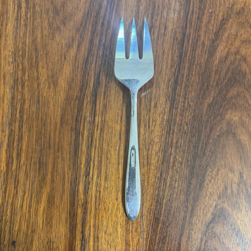 Oneida Mooncrest Solid Cold Meat Serving Fork MCM Stainless Steel